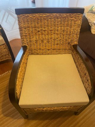 Sillon madera /mimbre