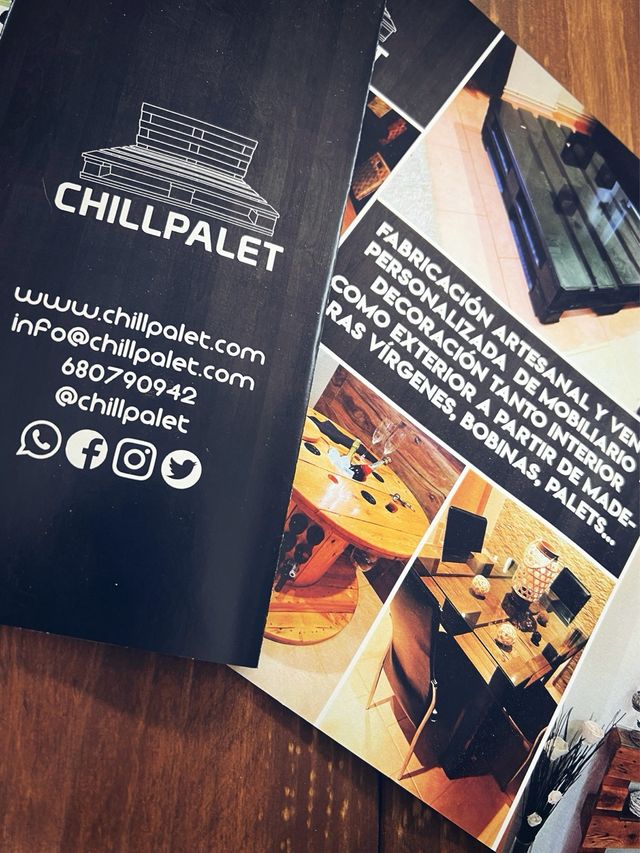 ♻️MESAS BOBINAS CARRETE MADERA CABLE CHILLPALET 🧵‼️