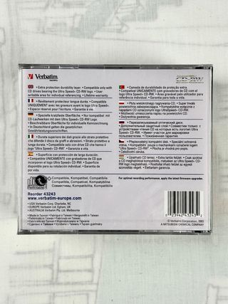Pack de 7 CD-RW Verbatim 700MB Advanced SERL Nuevo