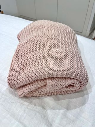 Manta punto rosa pálido Ikea