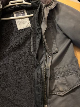 Cazadora azul casual tipo militar