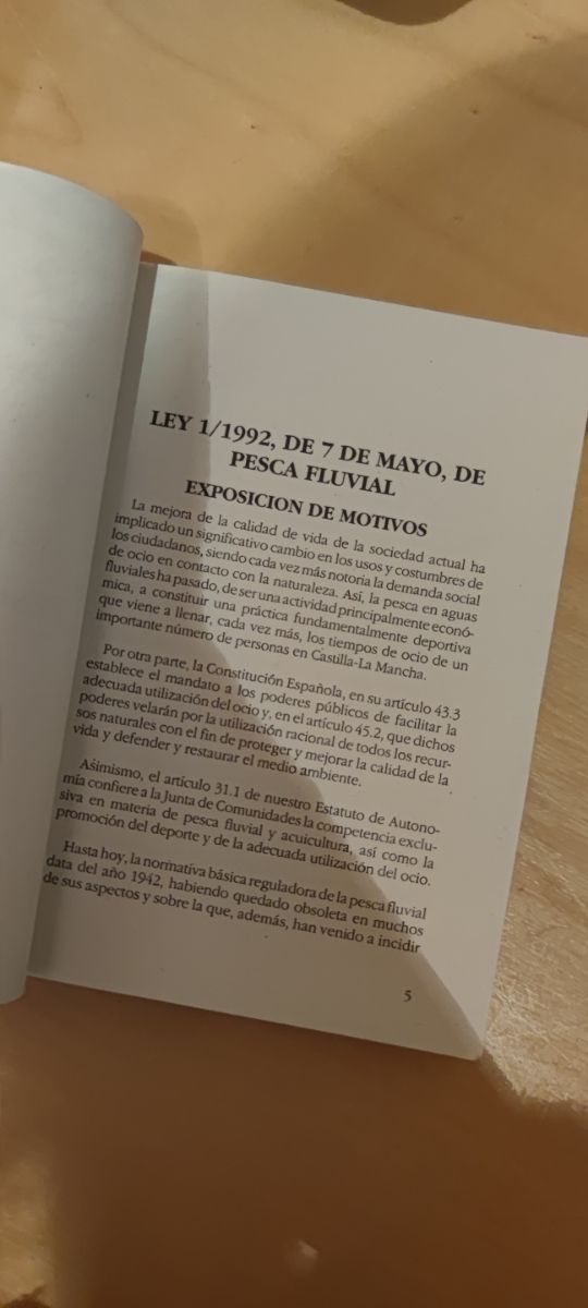 Legislación de pesca Castilla-La Mancha