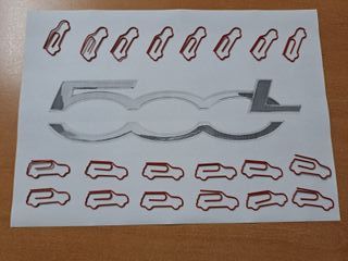 20 graffette a forma di Fiat 500L