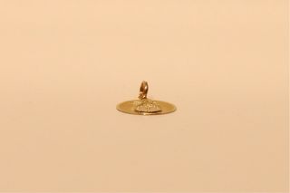 MEDALLA DE BEBE, ANGEL CON RELOJ ORO 18K/0.8Gr