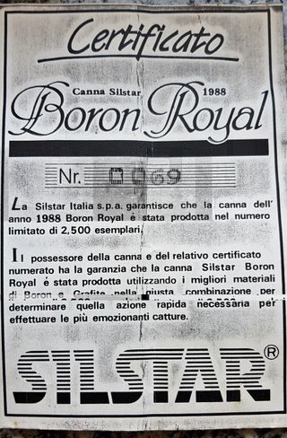 Caña de pescar numerada de edición de coleccionist