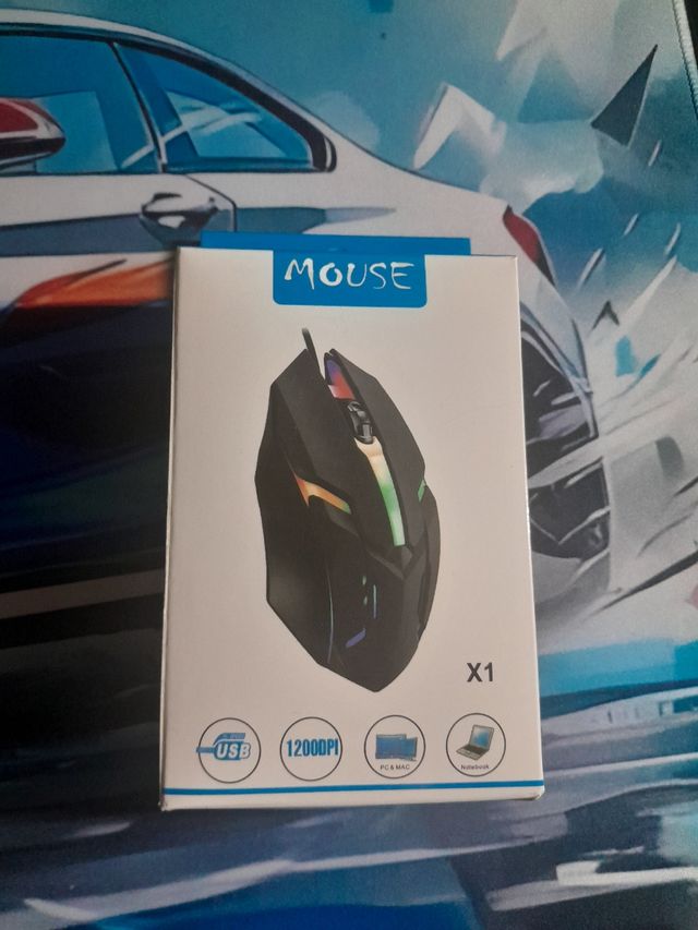 Ratón gaming con luces led