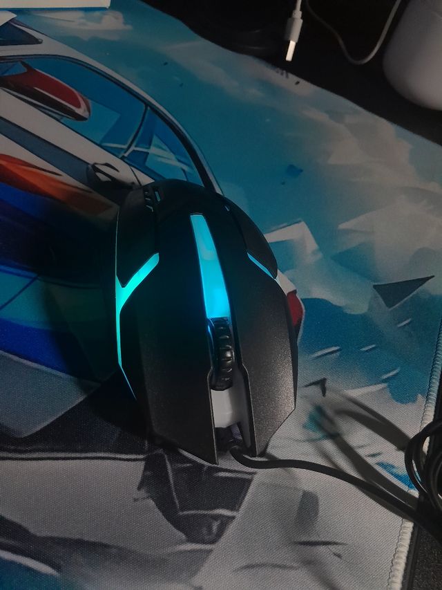 Ratón gaming con luces led