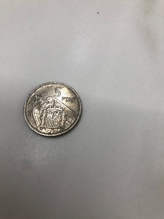 Moneda 5 pesetas 1957 Francisco Franco