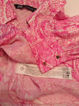 Camisa Zara animal print rosa