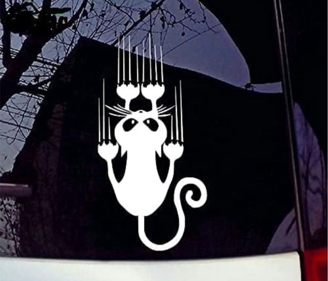 Pegatina de vinilo para coche gato