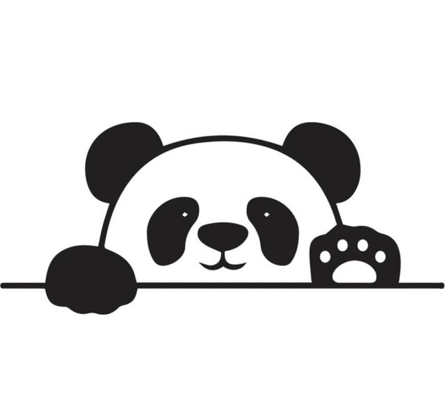 Pegatina de vinilo para coche osito panda