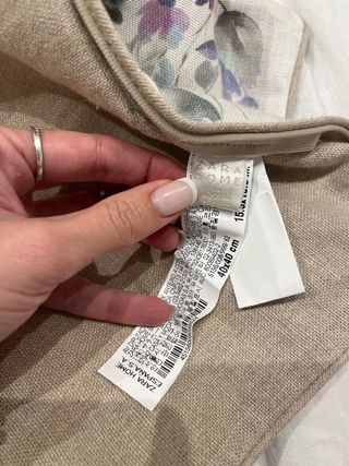 Funda cojin lino Zara Home