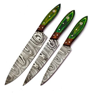 Set3 coltelli fatto a mano in acciaio 