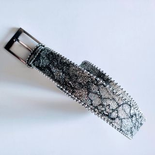 Cintura donna argento glitter 95 cm