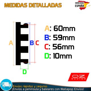 X4 Tapacubos OZ Racing 60mm Emblemas Cubrebujes