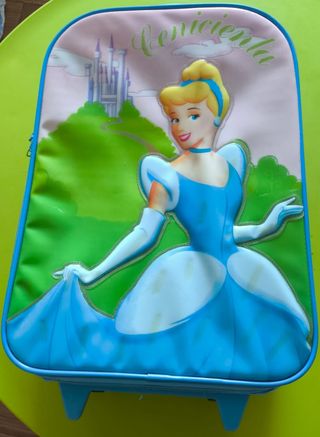 Maleta con ruedas. Trolley. Cenicienta. Disney.