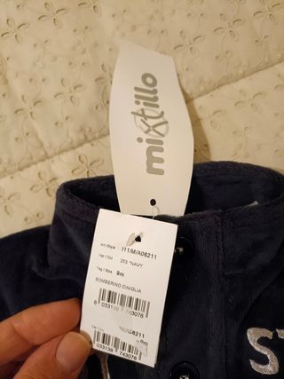 Bomber ciniglia nuovo con etichetta 