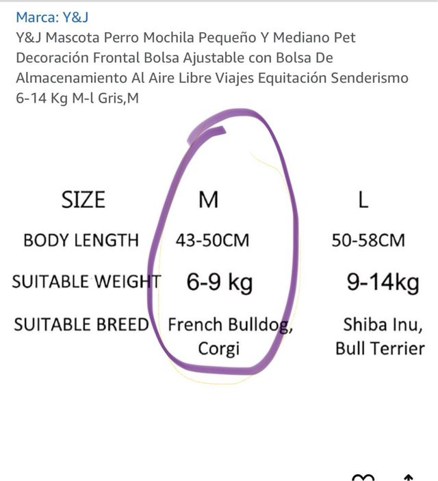 Mochila tranporte perro o gato