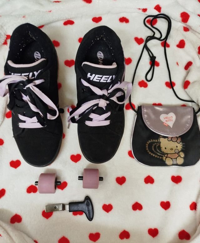 Heelys lila y negro 36,5