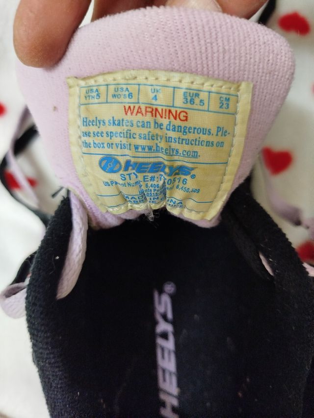 Heelys lila y negro 36,5