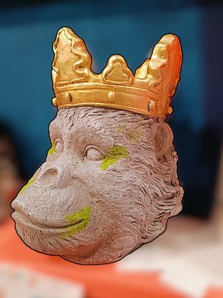 Jarrón cabeza de gorila