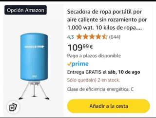 Secadora de ropa portátil 