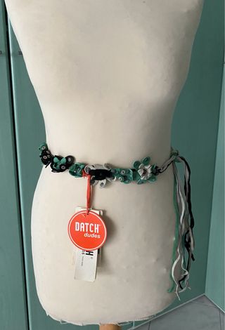 Cintura con fiori in pelle TU Datch
