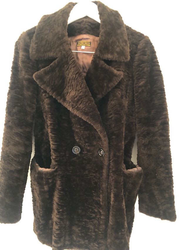 Chaqueton marron imitacion piel