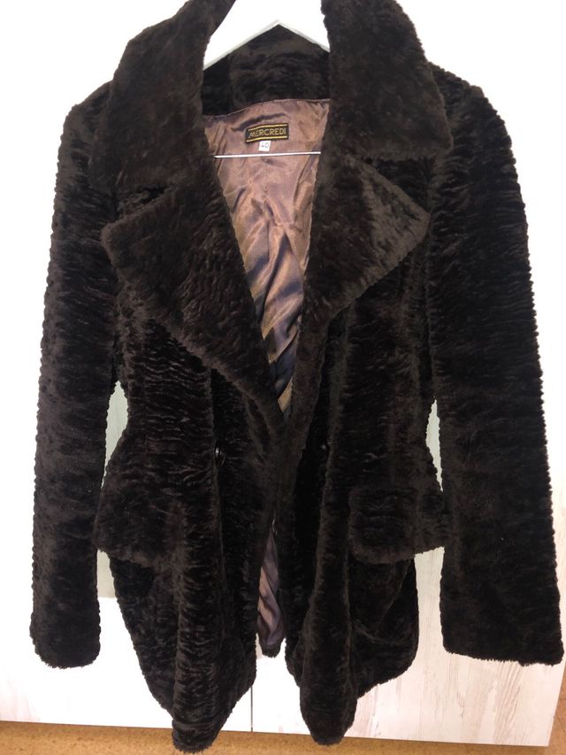 Chaqueton marron imitacion piel