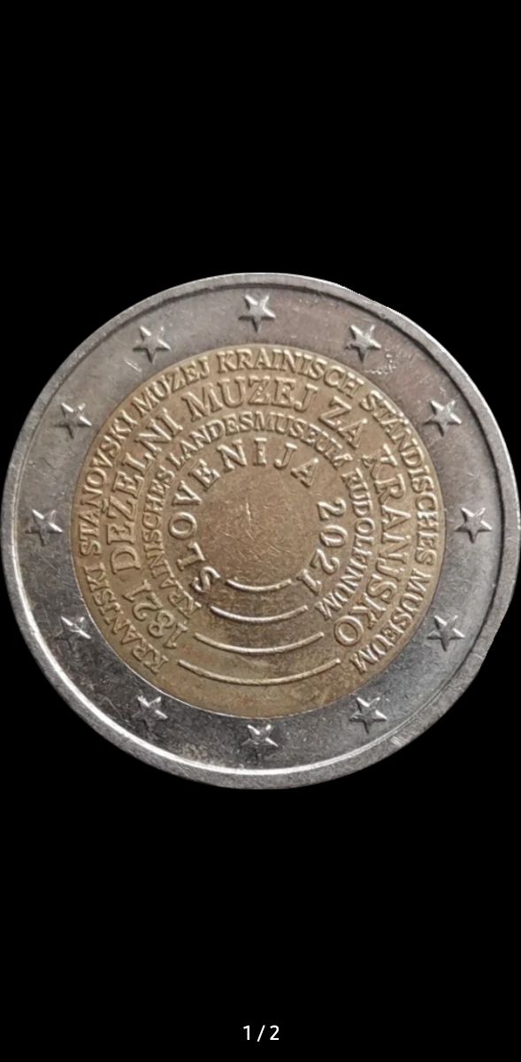 Moneta SLO 2€ - 200° Museo Carniola