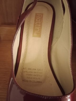 Zapatos Frattini burdeos tacón sandalias