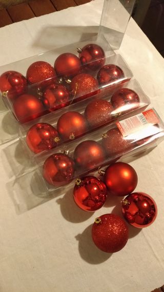 20 palline rosse di Natale