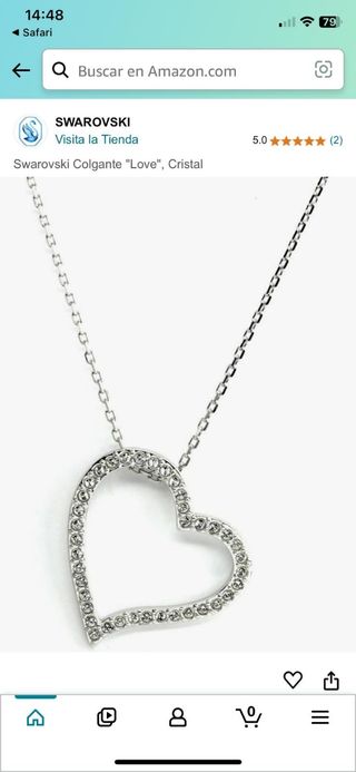 Colgante con cadena swarovski