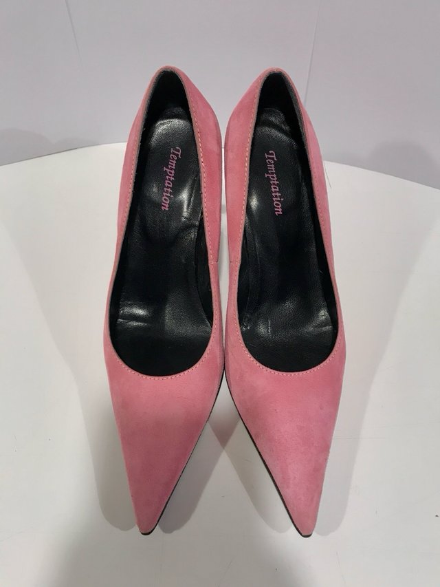 Scarpe tacchi decollete rosa scamosciato