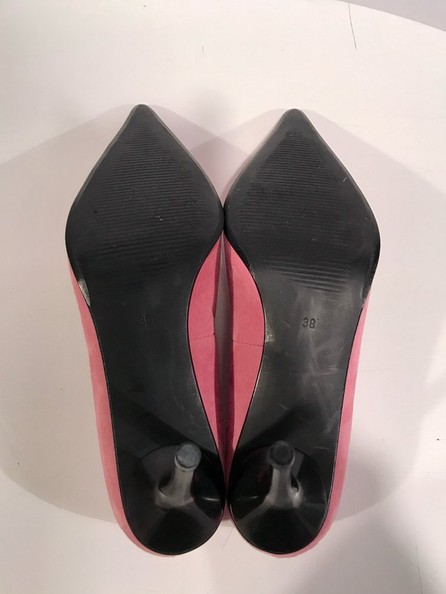 Scarpe tacchi decollete rosa scamosciato