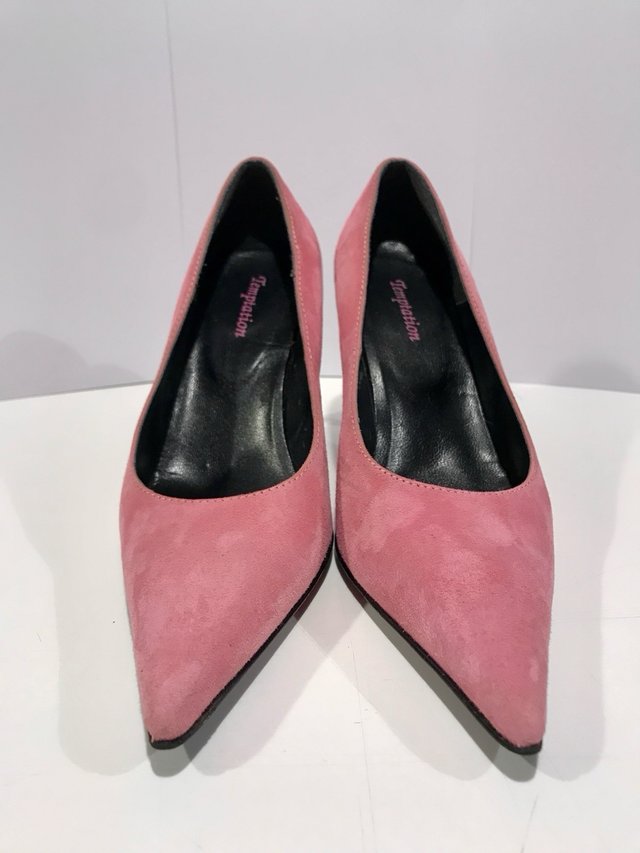 Scarpe tacchi decollete rosa scamosciato