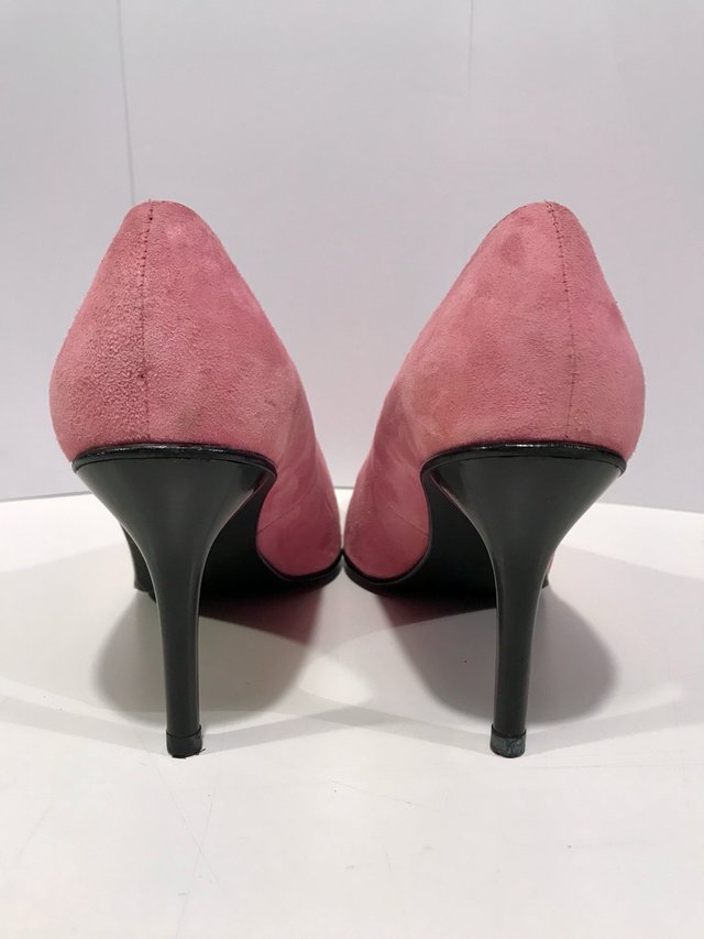 Scarpe tacchi decollete rosa scamosciato