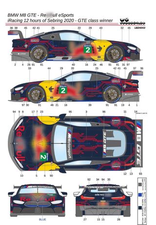 Coche Calcas BMW M8 Red Bull / Cruz Roja / Unicef 