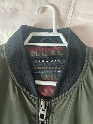 Chaqueta bomber caqui acolchada Zara Man