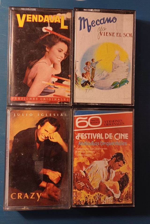 Lote de 4 cintas de cassette