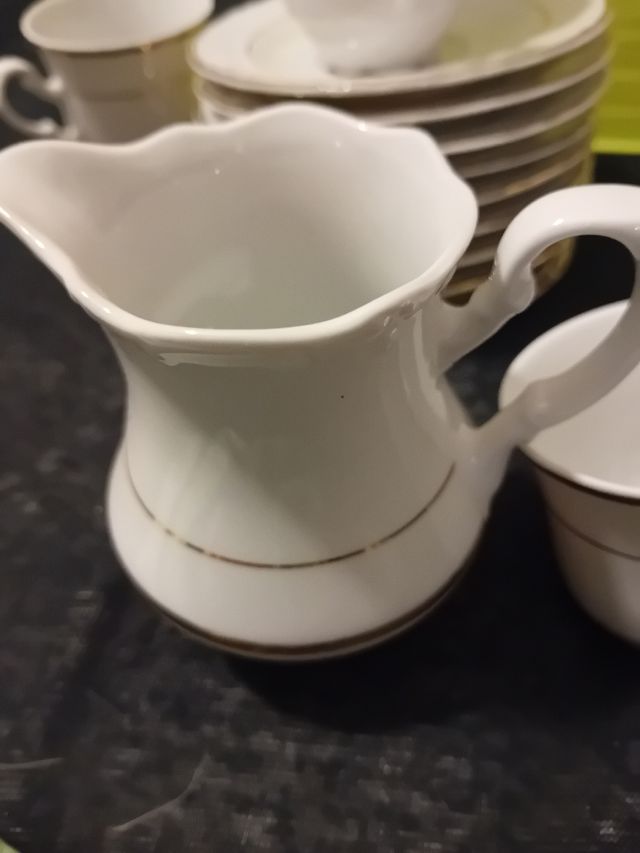 Juego de café, filo de oro real