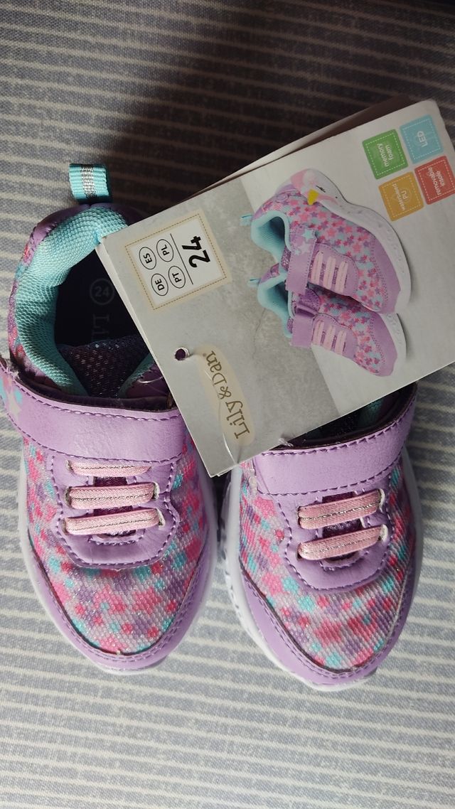 Zapatillas deportivas unicornio 24 con luces
