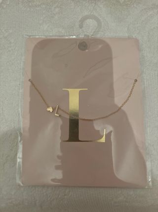 Collar inicial L bisuteria oro