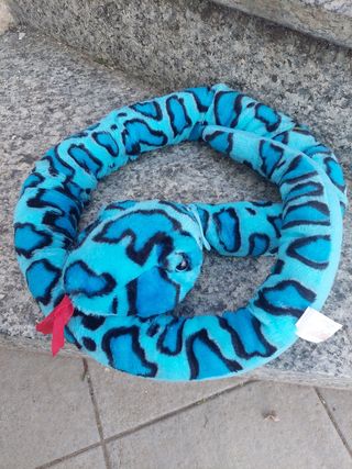 Peluche bambino serpente azzurro