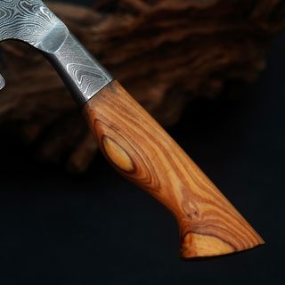 Coltello cuoco fatto a mano in acciaio damasco 