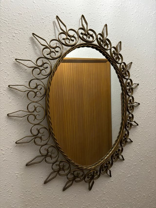 Espejo vintage de hierro forjado