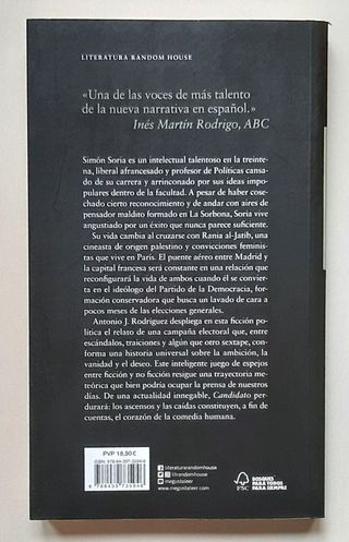 Libro Candidato. Autor Antonio J. Rodríguez.