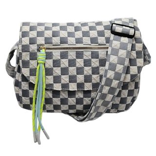 Bolso Bandolera para Mujer Diseño a Cuadros Gris