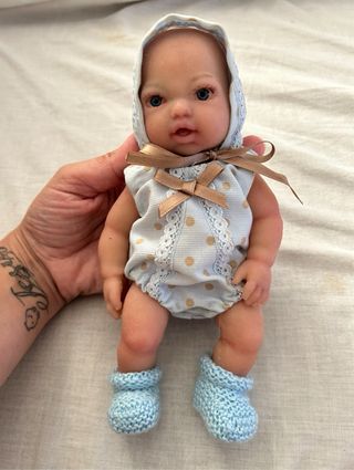 Bebe reborn de silicona completo de 20 cm 