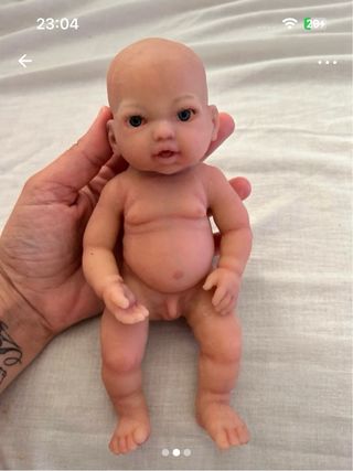 Bebe reborn de silicona completo de 20 cm 